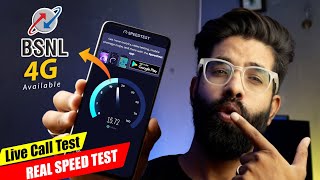 BSNL 4G Sim Port  Live Speed test YouTube Play Test Call Quality and Network issues Hindi [upl. by Enelrihs]