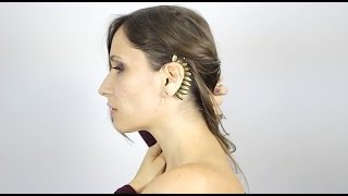 DIY  Manchette doreille  Wing EarCuff english subs [upl. by Meelas]