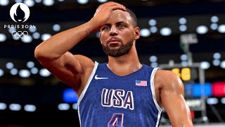 Steph Curry Night Night in Paris 😴  NBA 2K25 Olympics Mode  USA vs France Gold Medal Gameplay [upl. by Lierbag]