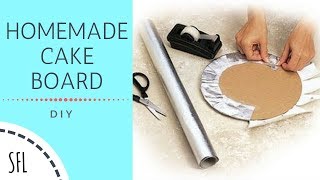 DIY CAKE BOARD  HOMEMADE CAKE BOARD  Simple Frugal Life [upl. by Terra733]