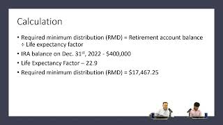 How to Calculate Required Minimum Distribution RMD [upl. by Sven]