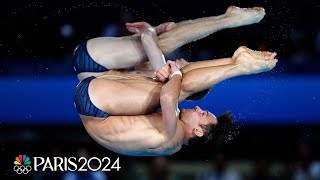 China gets revenge on GBR wins gold in mens synchro 10m platform  Paris Olympics  NBC Sports [upl. by Anihta542]