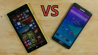 Phablet Battle Samsung Galaxy Note 4 vs Nokia Lumia 1520 FIGHT [upl. by Walston]