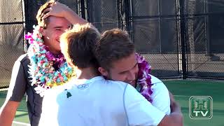 Mens Tennis Opens Big West With 43 Win Over UC Davis On Senior Day [upl. by Theall]