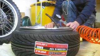 Stretch tire with Bike tube 2 [upl. by Polad]