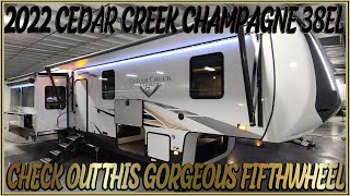 Luxury Fifth Wheel 2022 Cedar Creek Champagne 38EL Forestriver RV  Couchs RV Nation a RV Wholesaler [upl. by Aderf550]