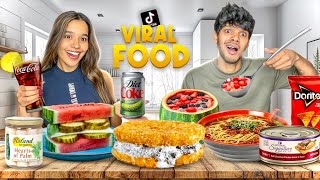 Trying New TikTok Viral Food Trends 🍕🤤 Yash and Hass part3 [upl. by Anifesoj76]