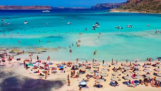 Balos beach Chania Crete Greece 4K [upl. by Perkoff797]