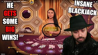 CRAZY Session GOES The Distance  Roshtein  HighStakes BlackJack [upl. by Ettennej]