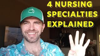 TOP NURSING SPECIALTIES 4 OTHER Nursing Specialties EXPLAINED [upl. by Onirotciv]