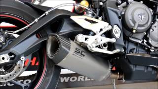 Street Triple 765  SCProject SC1R exhaust euro4 version [upl. by Akeme]