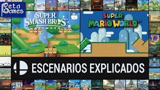 Todos los escenarios explicados  Super Smash Bros Ultimate [upl. by Fernyak]