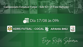 Campeonato Estadual Sub 12  1708 às 09h  ADRS Futsal x Apama BNU [upl. by Tnecillim388]