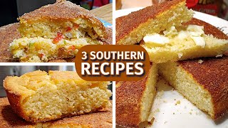 3 Favorite Cornbread Recipes Old Fashioned Simple Ingredient Cooking [upl. by Shauna]