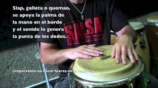 Aprende a tocar congas quotEl tumbaoquot básico de salsa Por Joaquin Arteaga [upl. by Yatnoj]