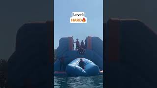 More AIRBAG LAUNCH but they get progressively higher 🔼 PART 2 waterpark stevenage funny fail [upl. by Dj666]