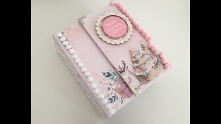 Album dziecięcy dla dziewczynki  Cute amp Co  scrapbooking photo album for a baby girl  AniaTworzy [upl. by Assennav]