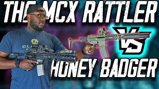 The Q Honey Badger vs Sig MCX Rattler LT [upl. by Eseilanna]