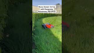 Husqvarna Automower 550 EPOS robot horse arena grass lawnmower [upl. by Ahsatsana]