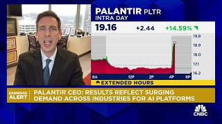 Palantir shares climb after earnings show jump in US commercial customers [upl. by Umeh]