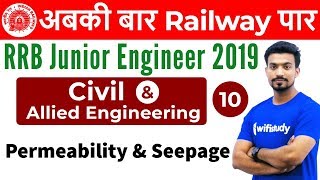 900 AM  RRB JE 2019  Civil Engg by Sandeep Sir  Permeability amp Seepage [upl. by Etnahs49]