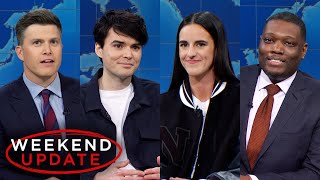 Weekend Update ft Caitlin Clark and Michael Longfellow  SNL [upl. by Dix]