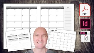 Make 2021 Monthly Planners PDFs in Adobe InDesign for Amazon [upl. by Schober594]