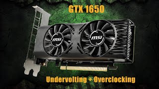 Gtx 1650  Overclocking 2050MHz Gpu 2300Mhz Vmem  Undervolting [upl. by Euqcaj]