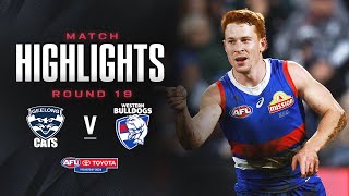 Geelong v Western Bulldogs Highlights  Round 19 2024 [upl. by Ecnaralc]