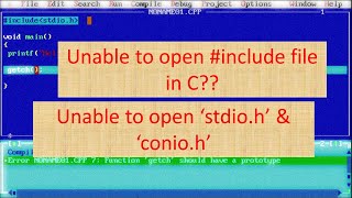 What is header file error in Turbo cUnable to open header fileTechWebShow [upl. by Papst]