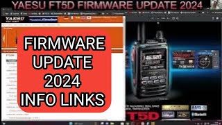 YAESU FT5D FIRMWARE UPDATE V115  2024 AUGUST [upl. by Killion]