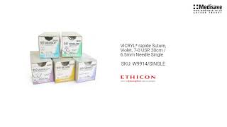 VICRYL rapide Suture Violet 7 0 USP 30cm 6 5mm Needle Single W9914 SINGLE [upl. by Maitland190]