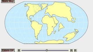 Pangea and Continental Drift 2 Animation [upl. by Nwhas116]