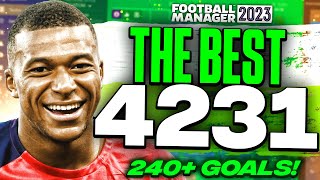 The BEST 4231 FM23 Tactic Scores 240 Goals  Wins Quadruple  Best FM23 Tactics [upl. by Arahs291]