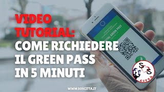 Come richiedere il Green Pass in 5 minuti Tutorial GreenPass guida tutorial [upl. by Seiber258]