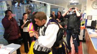 Birmingham Hippodrome panto starts visit Birmingham Childrens Hospital [upl. by Ayekram455]