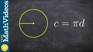 Finding the radius when given the circumference [upl. by Eilata229]