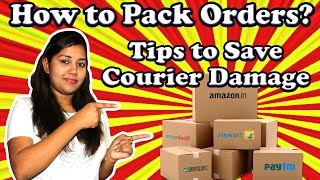 How to Pack Ecommerce orders to Reduce Courier damage in Shipping transit with example in Hindi [upl. by Aihsiek]