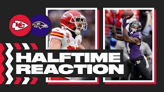 Kansas City Chiefs vs Baltimore Ravens halftime reactions [upl. by Pat284]