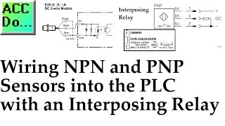 Wiring Interposing Relays  Isolating NPN and PNP Sensors into the PLC [upl. by Lorelei]