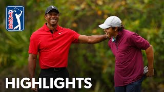 Tiger and Charlie Woods shoot 11under 61  Round 2  PNC Championship  2023 [upl. by Rima256]