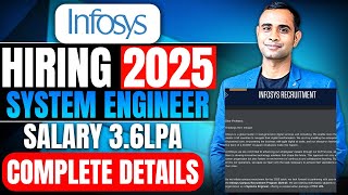 Infosys Biggest Hiring 2025  Role System Engineer  Salary 36LPA [upl. by Eras]