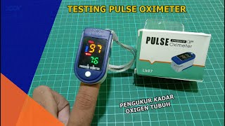 Testing Alat Pengukur Kadar Oksigen Tubuh  Pulse Oximeter Lk87 [upl. by Stacee]