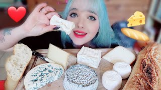 🇨🇵FRENCH CHEESES amp BAGUETTE 🥖🧀MUKBANG [upl. by Kylander853]