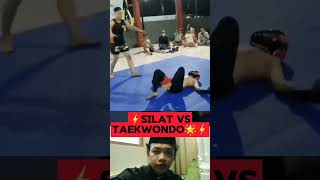 🔴Silat keren vs taekwondo‼ silat taekwondo mma shortsviral [upl. by Ynavoeg]