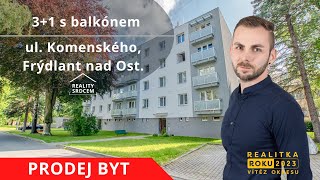 Prodej zrekonstruovaného bytu 3kk s balkónem 68 m2 os vl ul Komenského Frýdlant n Ostravicí [upl. by Aili]