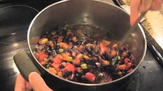 Vegetarian Black Bean Chili  Vegan Chili recipe [upl. by Natsyrt]