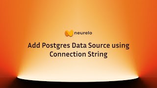 Add Postgres Data Source using Connection String [upl. by Ytsirc702]