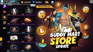 Next Buddy Mart Store Update Free Fire 💥 Diwali Event Free Fire  Fire Fire New Event  SaaD GaminG [upl. by Castora]