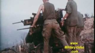 M55 Quad 50s 44th Artillery 108th Artillery Grp at Khe Sanh [upl. by Jade]